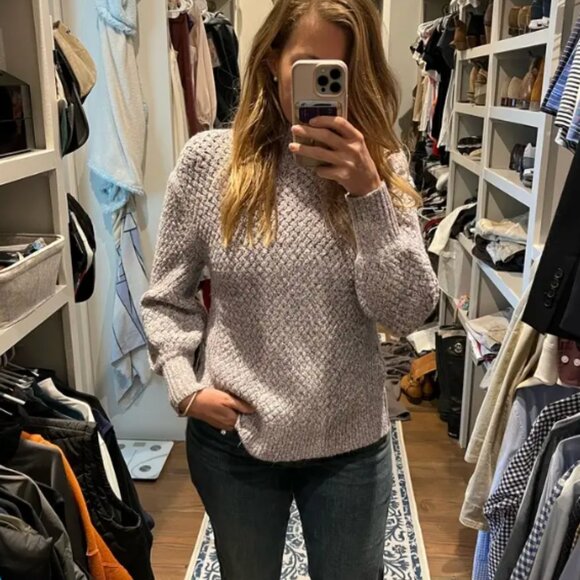 ✨ La Vie Rebecca Taylor Cozy Spacedye Lilac Sweater – Size Large ✨ - Picture 6 of 7